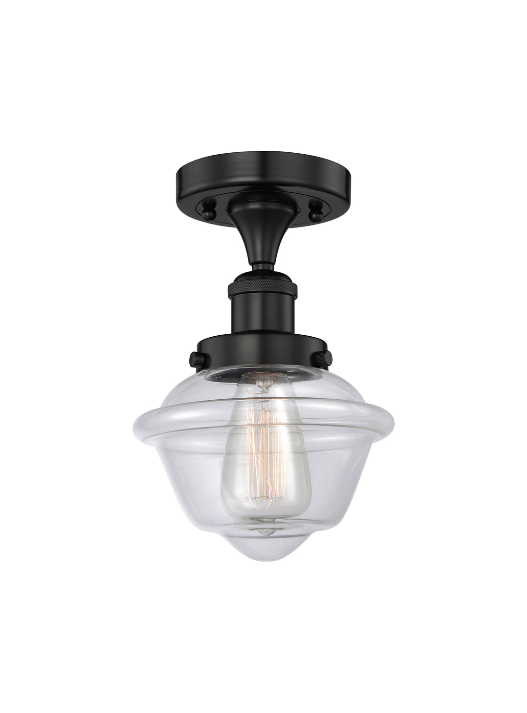 Innovations Lighting Oxford 7.5" Semi-Flush Mount - Matte Black