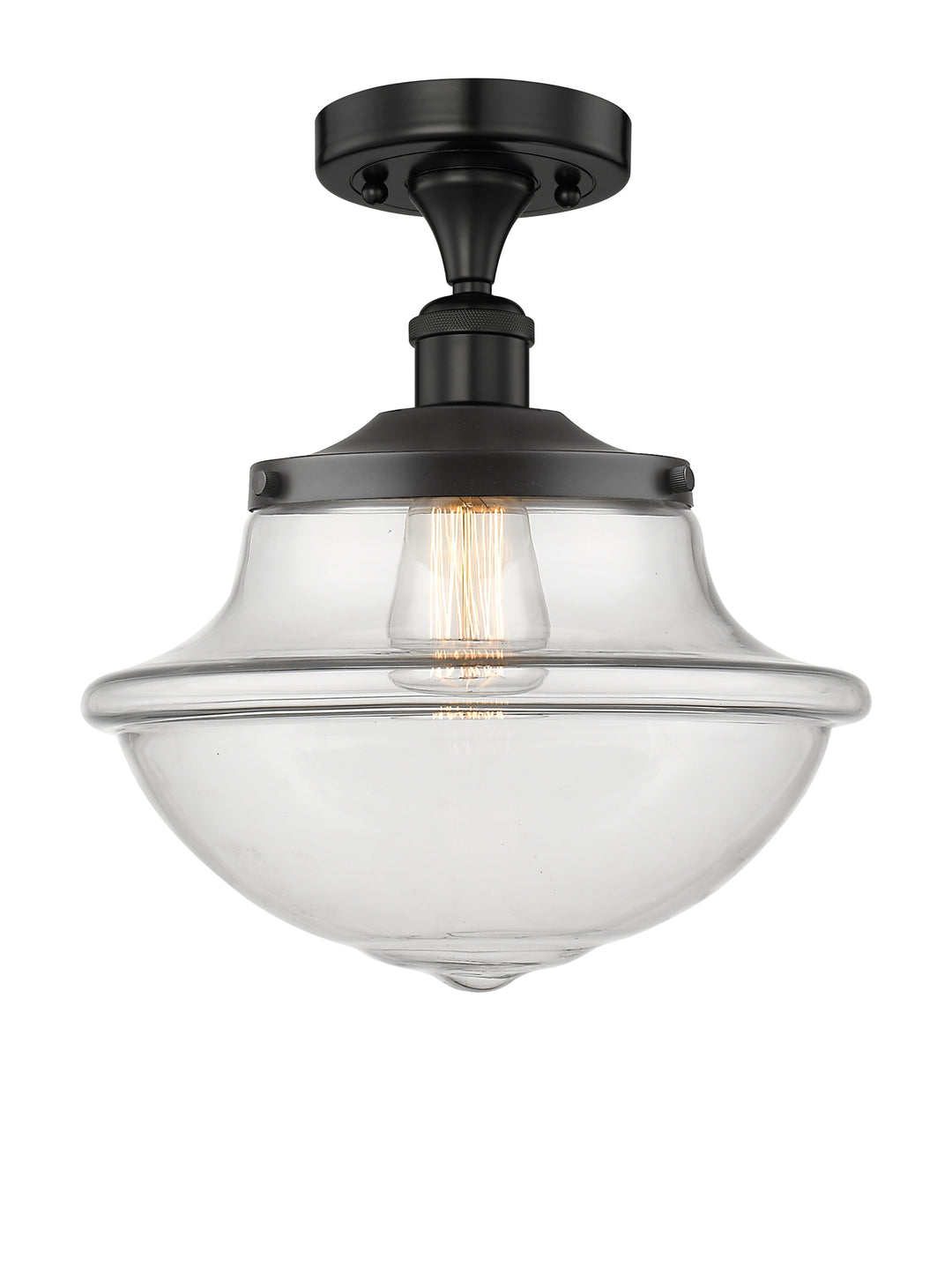 Innovations Lighting Oxford 12" Semi-Flush Mount - Matte Black