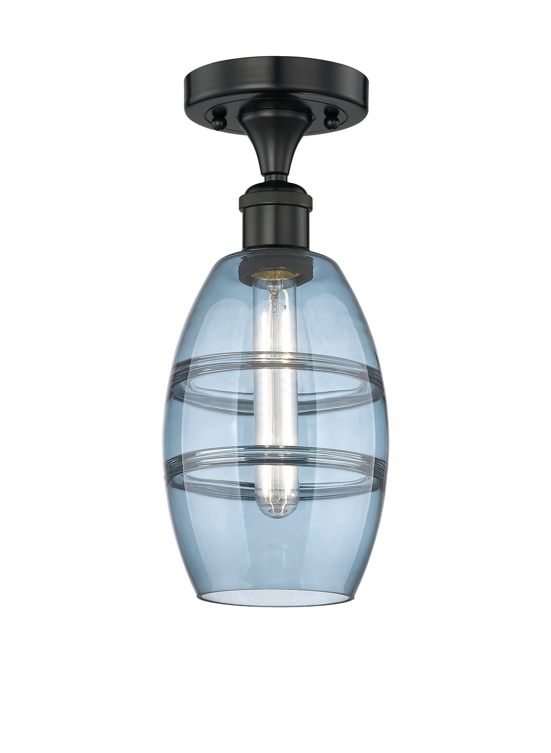 Innovations Lighting Vaz 6" Semi-Flush Mount - Matte Black
