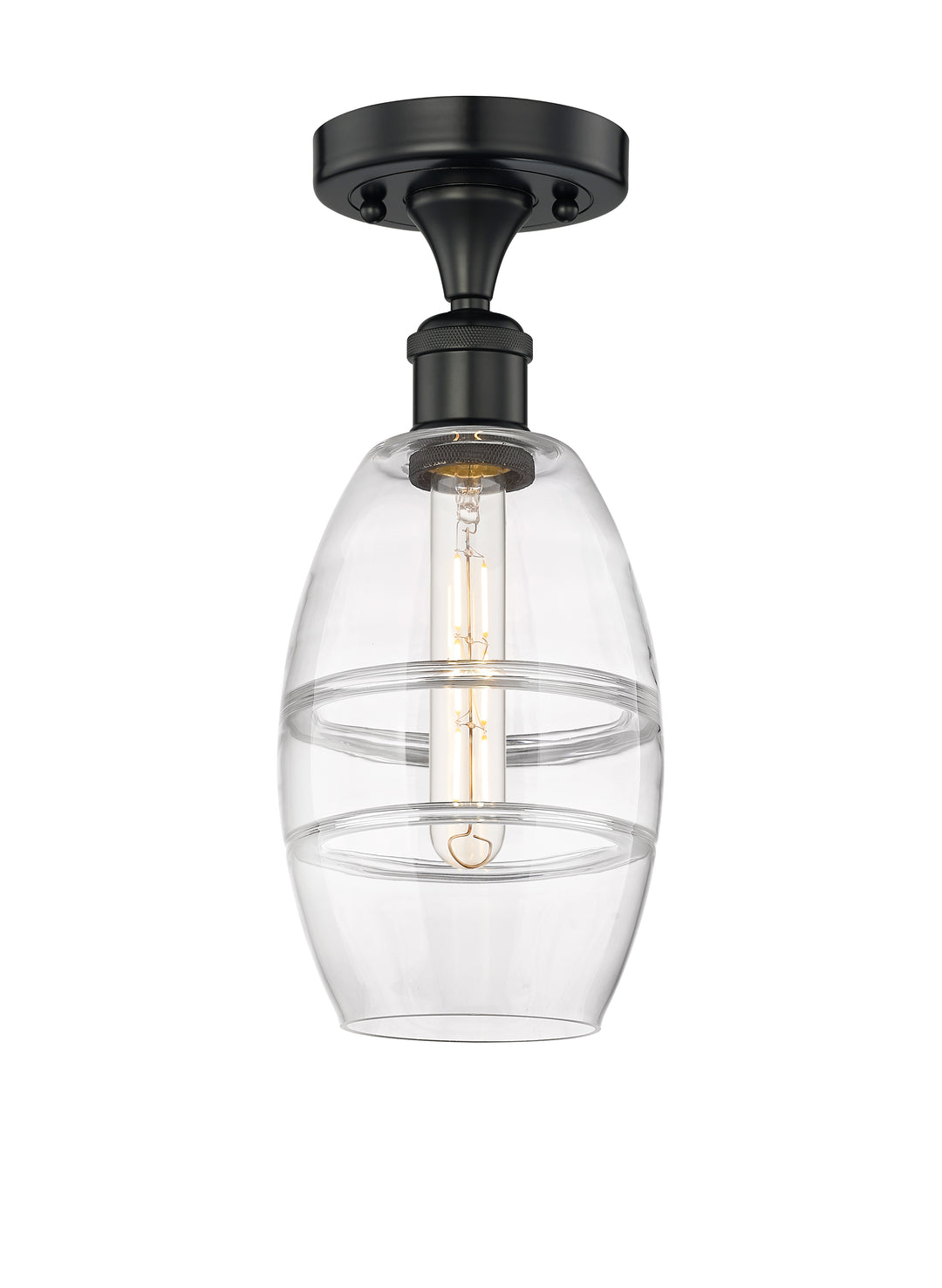 Innovations Lighting Vaz 6" Semi-Flush Mount - Matte Black