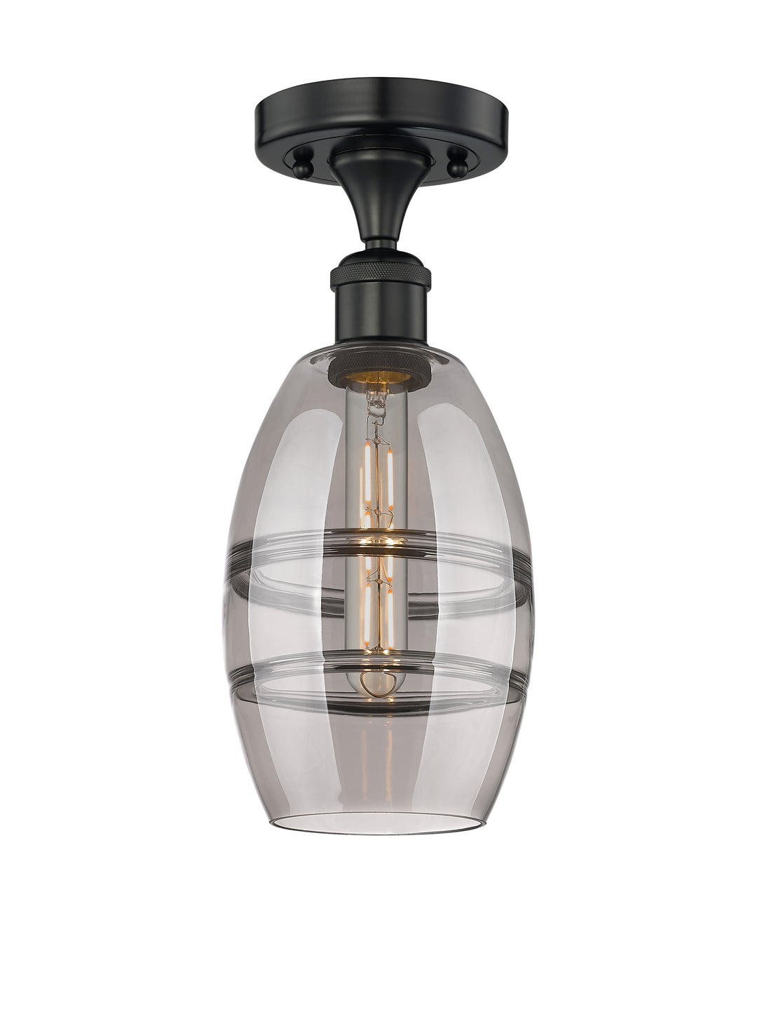 Innovations Lighting Vaz 6" Semi-Flush Mount - Matte Black