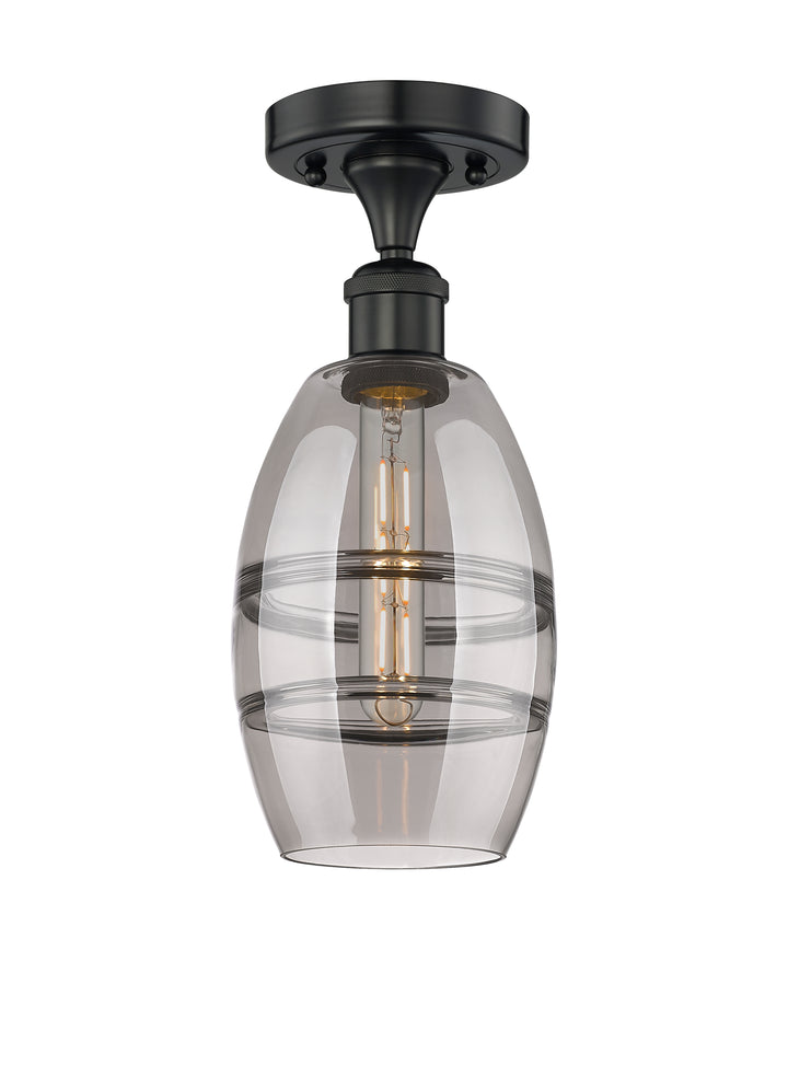 Innovations Lighting Vaz 6" Semi-Flush Mount - Matte Black