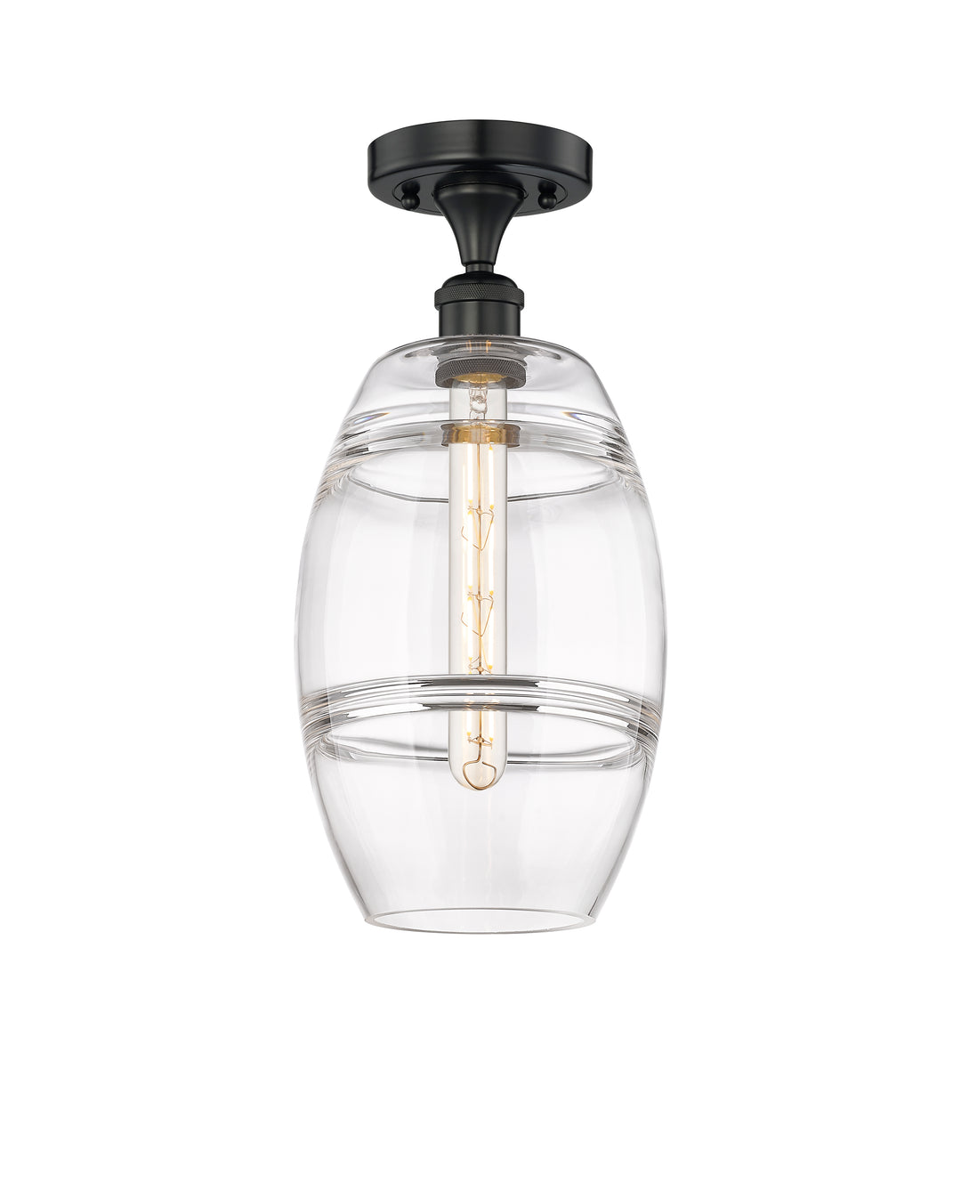 Innovations Lighting Vaz 8" Semi-Flush Mount - Matte Black