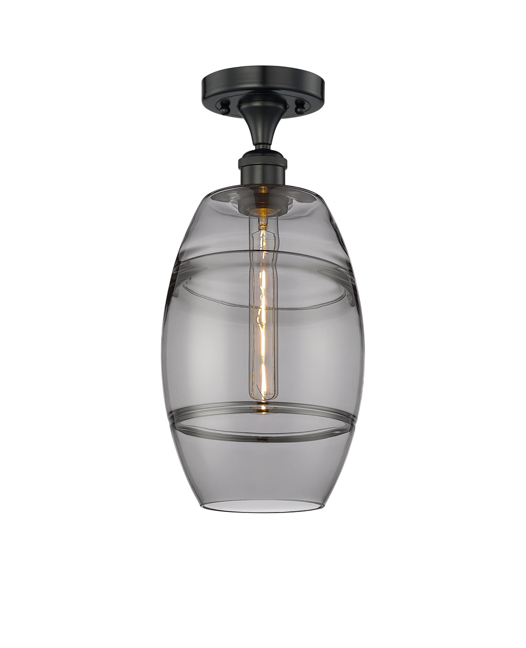 Innovations Lighting Vaz 8" Semi-Flush Mount - Matte Black