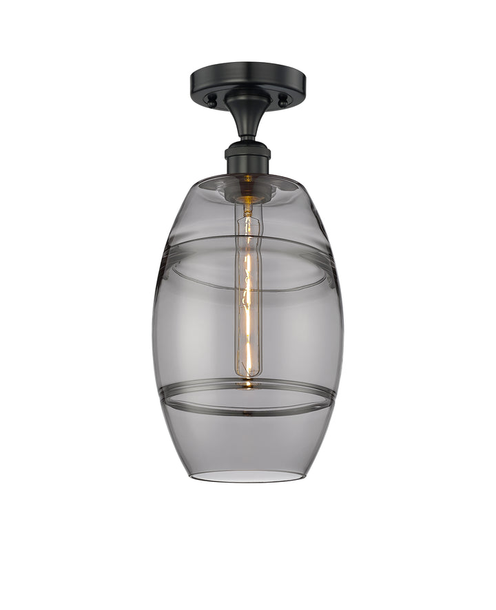 Innovations Lighting Vaz 8" Semi-Flush Mount - Matte Black