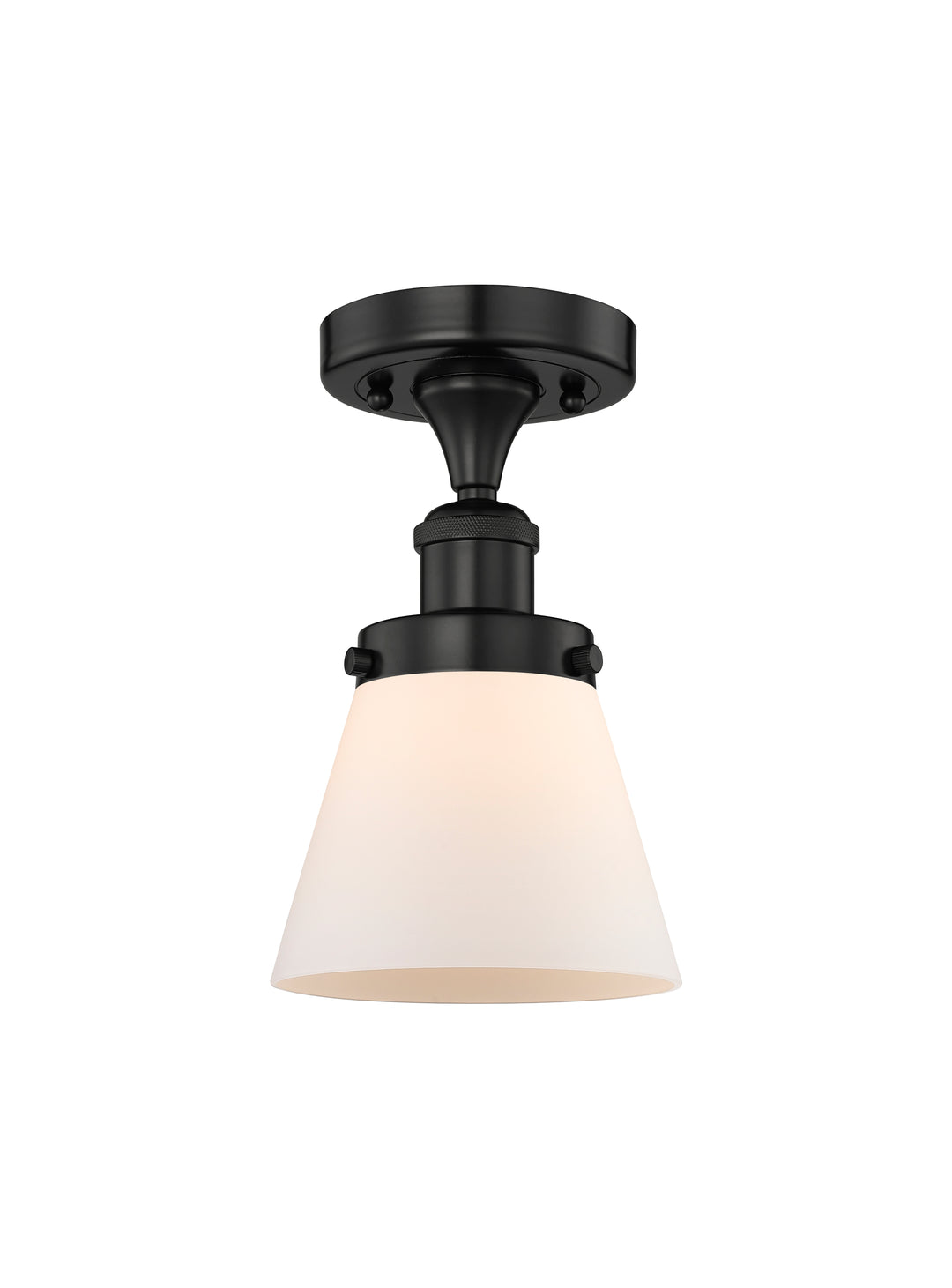 Innovations Lighting Cone 6" Semi-Flush Mount - Matte Black