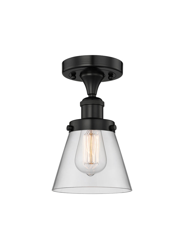 Innovations Lighting Cone 6" Semi-Flush Mount - Matte Black
