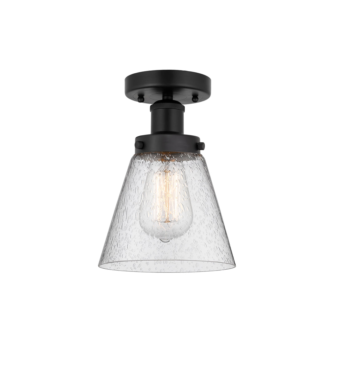 Innovations Lighting Cone 6" Semi-Flush Mount - Matte Black