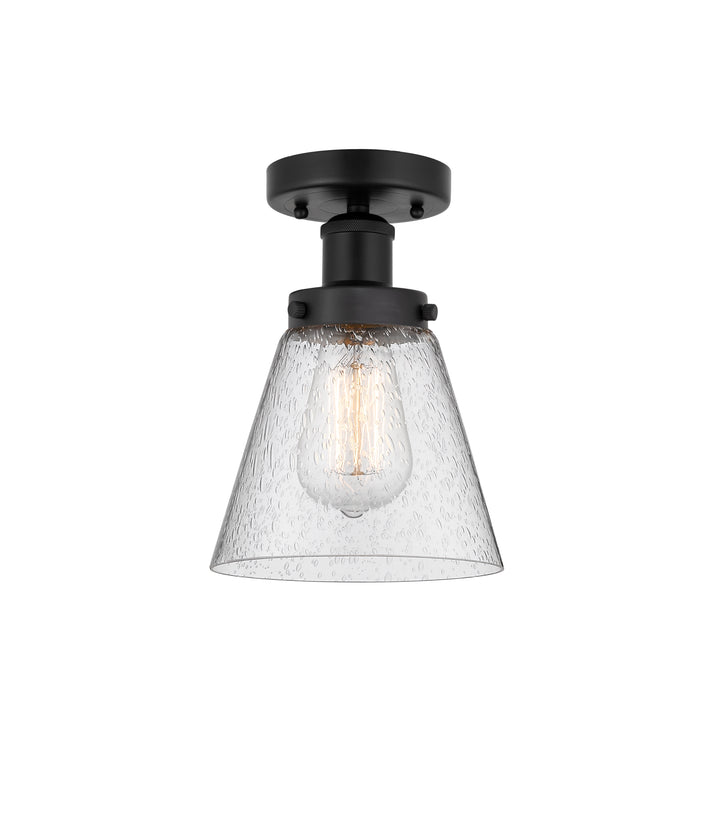 Innovations Lighting Cone 6" Semi-Flush Mount - Matte Black