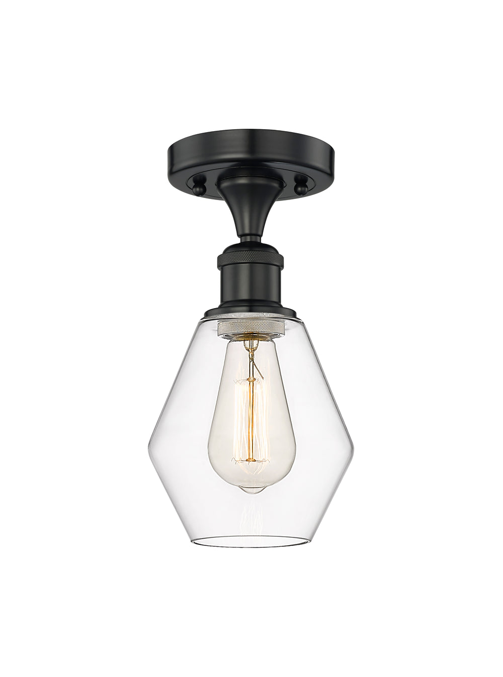 Innovations Lighting Cindyrella 6" Semi-Flush Mount - Matte Black