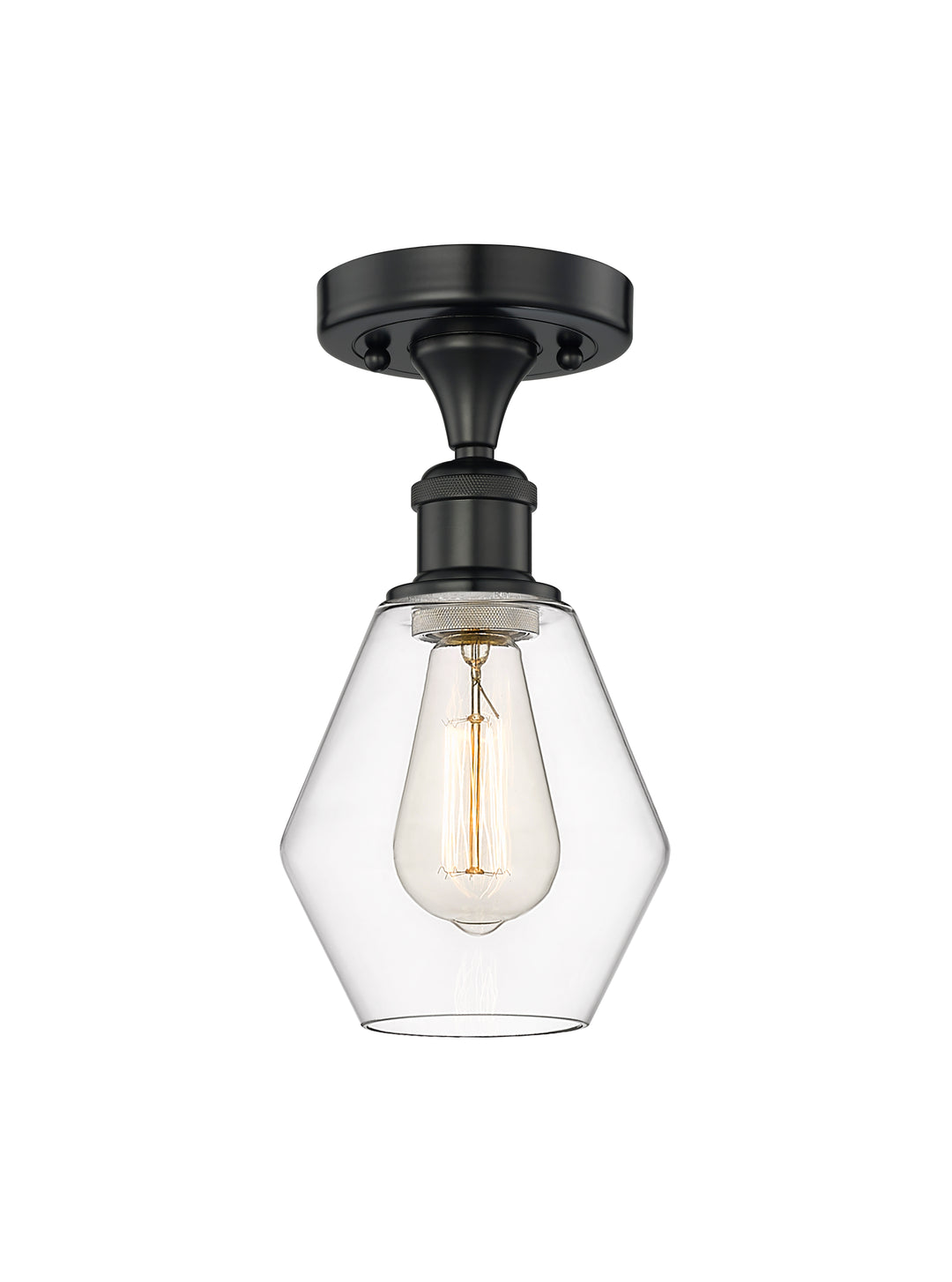 Innovations Lighting Cindyrella 6" Semi-Flush Mount - Matte Black