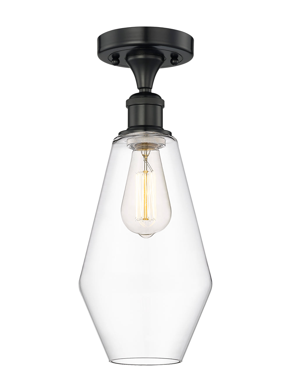 Innovations Lighting Cindyrella 7" Semi-Flush Mount - Matte Black