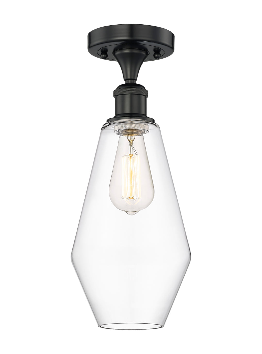 Innovations Lighting Cindyrella 7" Semi-Flush Mount - Matte Black