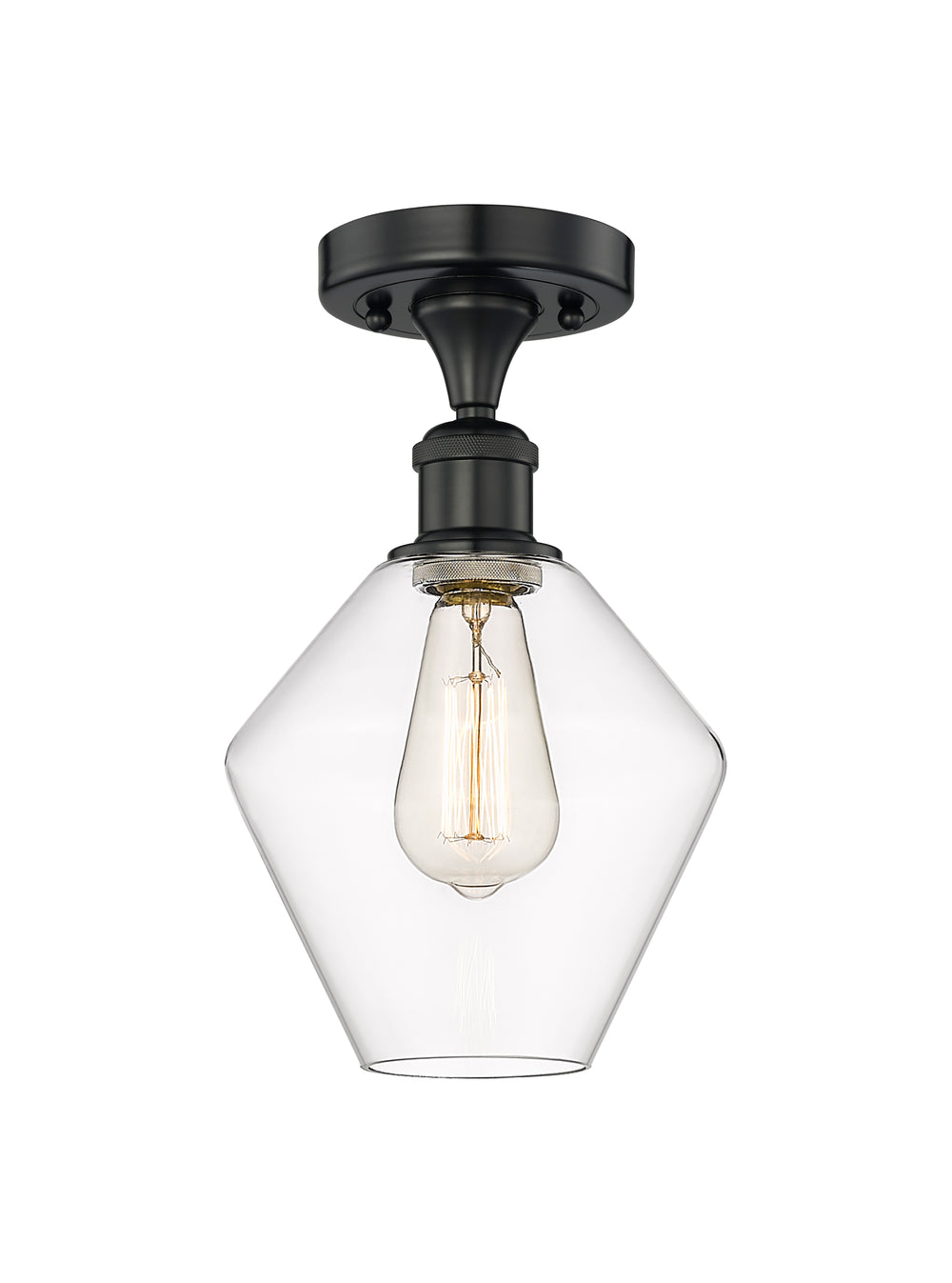 Innovations Lighting Cindyrella 8" Semi-Flush Mount - Matte Black