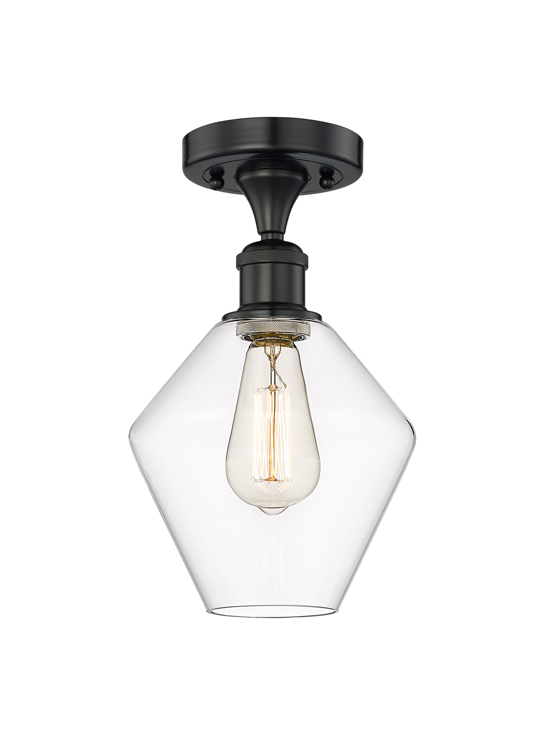 Innovations Lighting Cindyrella 8" Semi-Flush Mount - Matte Black