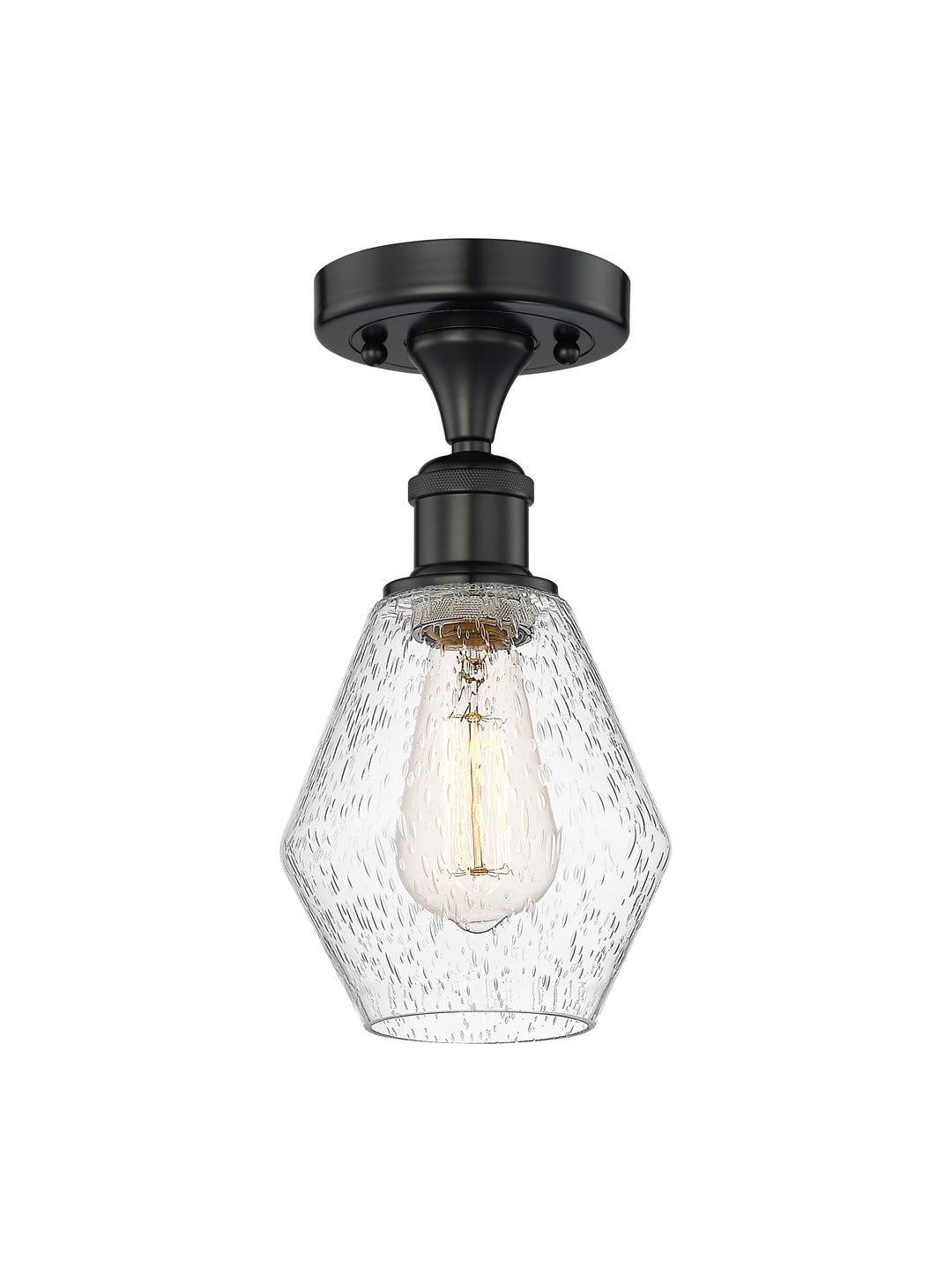 Innovations Lighting Cindyrella 6" Semi-Flush Mount - Matte Black