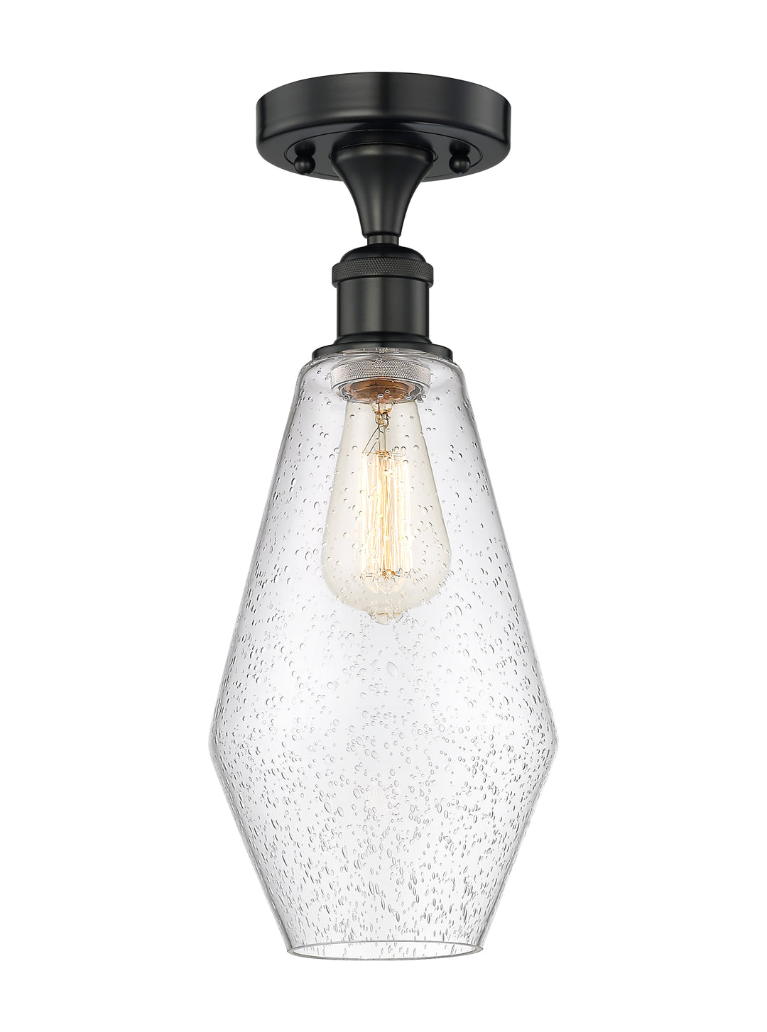 Innovations Lighting Cindyrella 7" Semi-Flush Mount - Matte Black