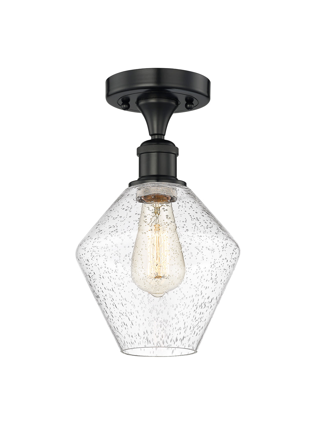 Innovations Lighting Cindyrella 8" Semi-Flush Mount - Matte Black