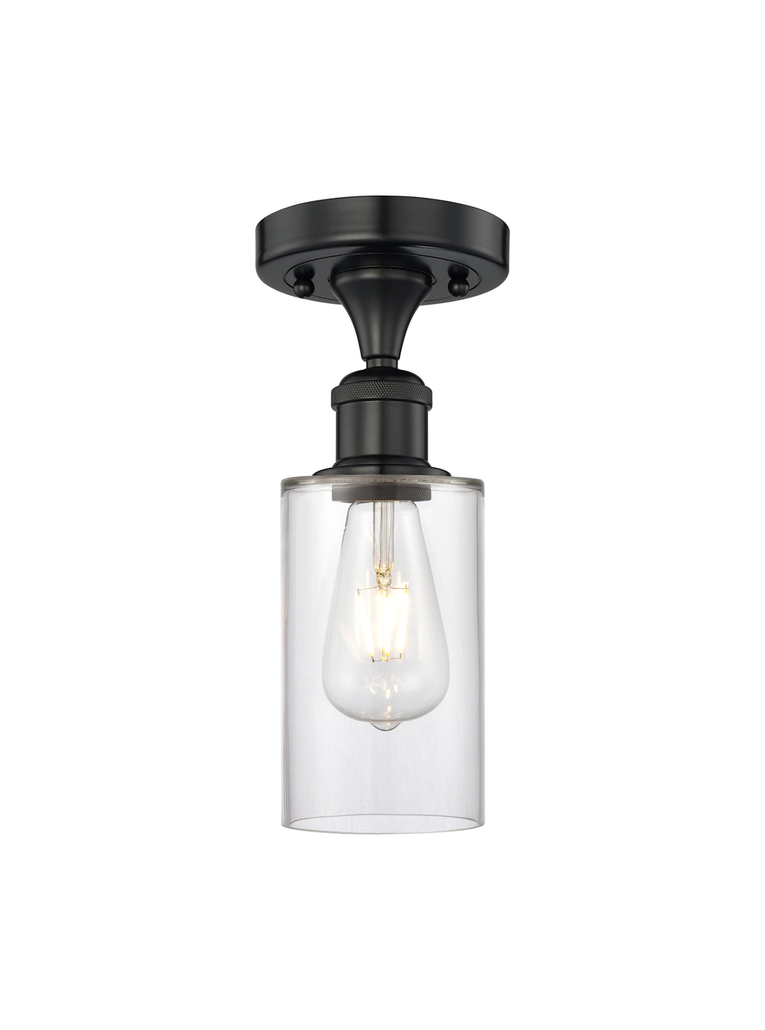 Innovations Lighting Clymer 4" Semi-Flush Mount - Matte Black