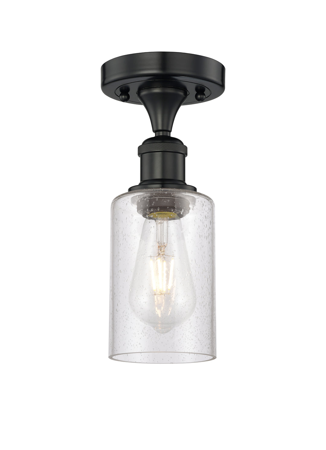 Innovations Lighting Clymer 4" Semi-Flush Mount - Matte Black