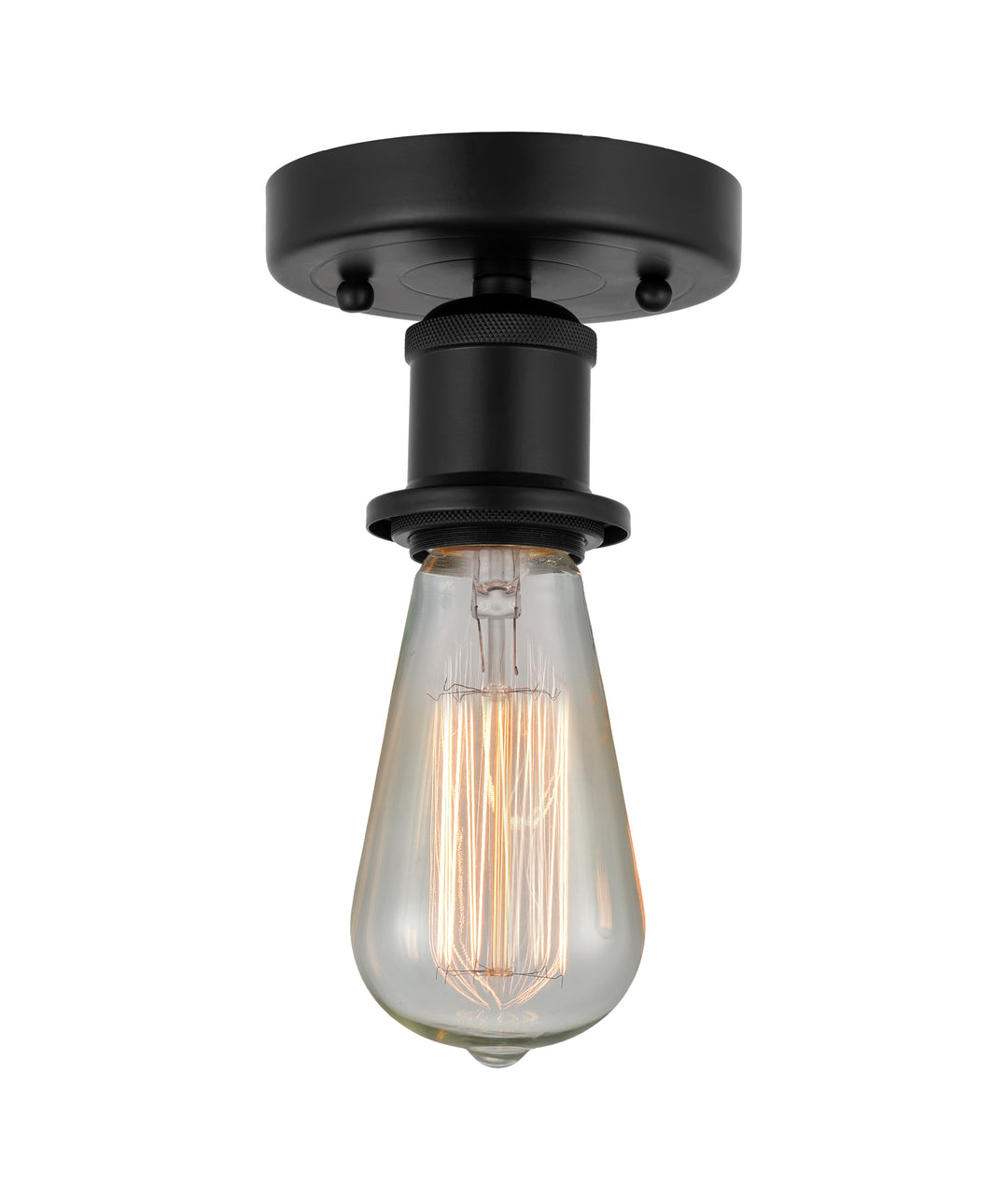 Innovations Lighting Bare Bulb Semi-Flush Mount - Matte Black