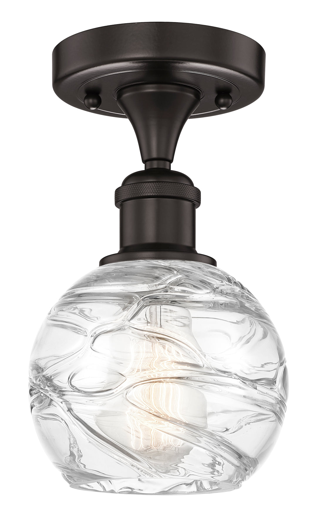 Innovations Lighting Athens Deco Swirl 6" Semi-Flush Mount - Oil Rubbed Bronze