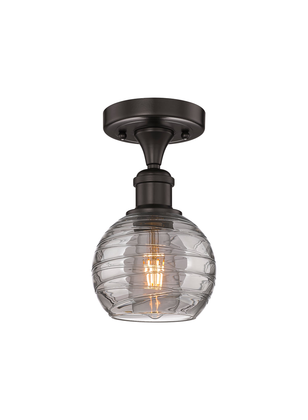 Innovations Lighting Athens Deco Swirl 6" Semi-Flush Mount - Oil Rubbed Bronze