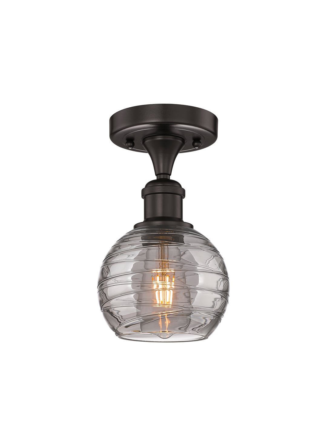 Innovations Lighting Athens Deco Swirl 6" Semi-Flush Mount - Oil Rubbed Bronze