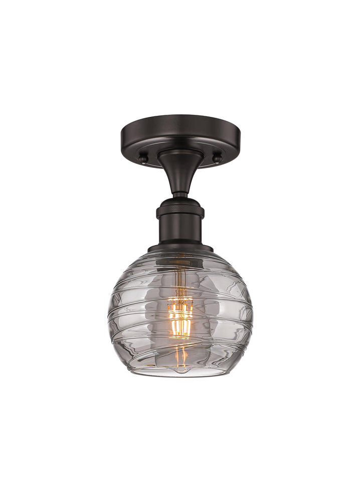 Innovations Lighting Athens Deco Swirl 6" Semi-Flush Mount - Oil Rubbed Bronze