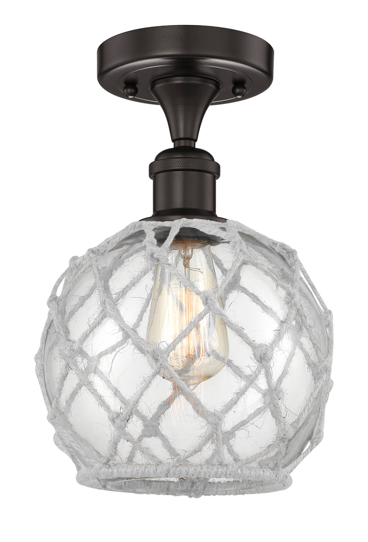 Innovations Lighting Farmhouse Rope Semi-Flush Mount - Oil Rubbed Bronze