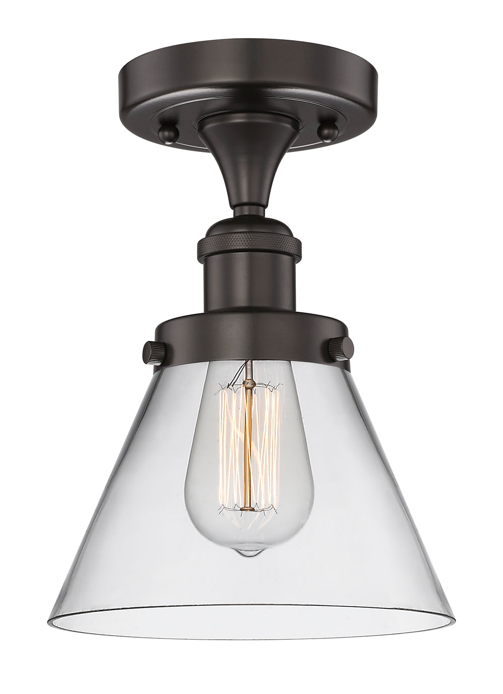 Innovations Lighting Cone 8" Semi-Flush Mount - Oil Rubbed Bronze