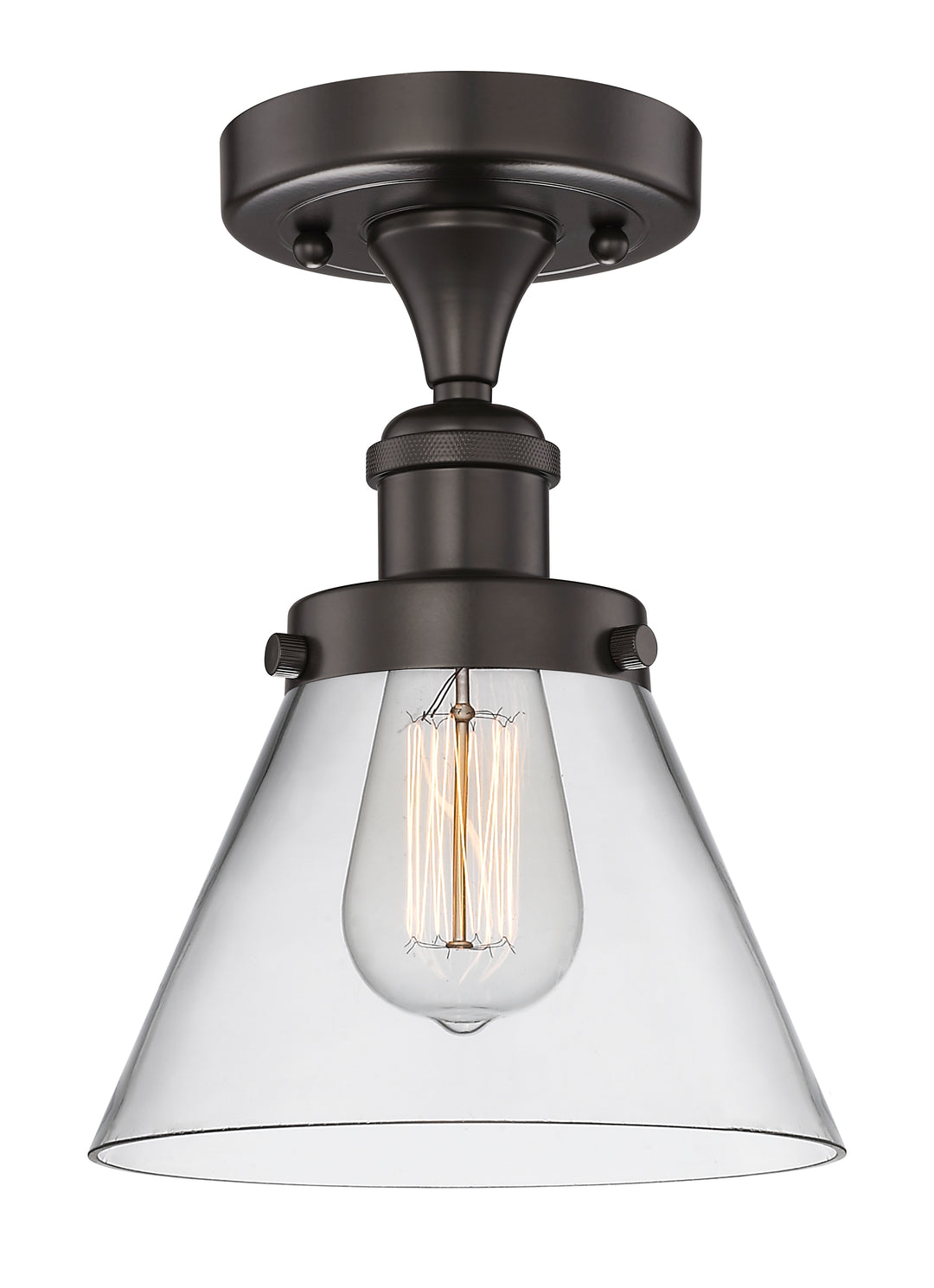 Innovations Lighting Cone 8" Semi-Flush Mount - Oil Rubbed Bronze