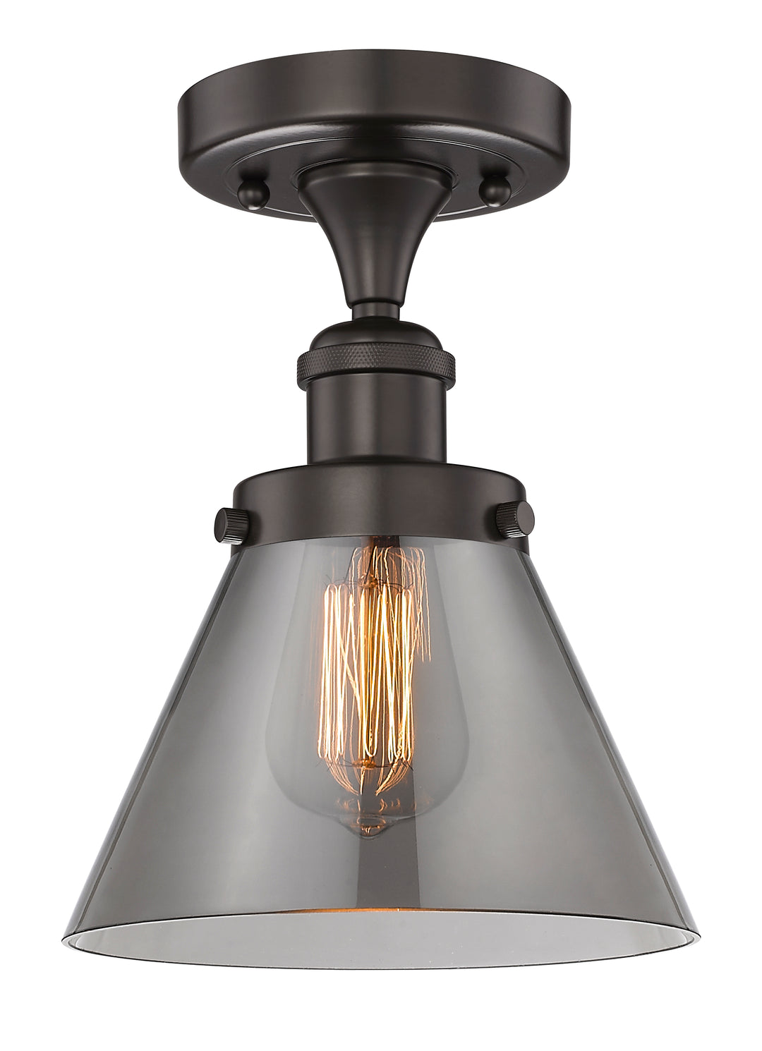 Innovations Lighting Cone 8" Semi-Flush Mount - Oil Rubbed Bronze