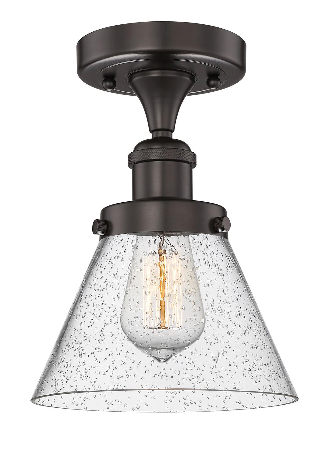 Innovations Lighting Cone 8" Semi-Flush Mount - Oil Rubbed Bronze