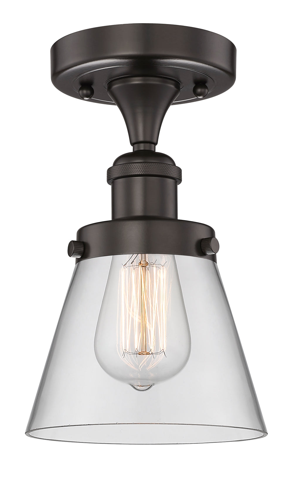 Innovations Lighting Cone 6" Semi-Flush Mount - Oil Rubbed Bronze