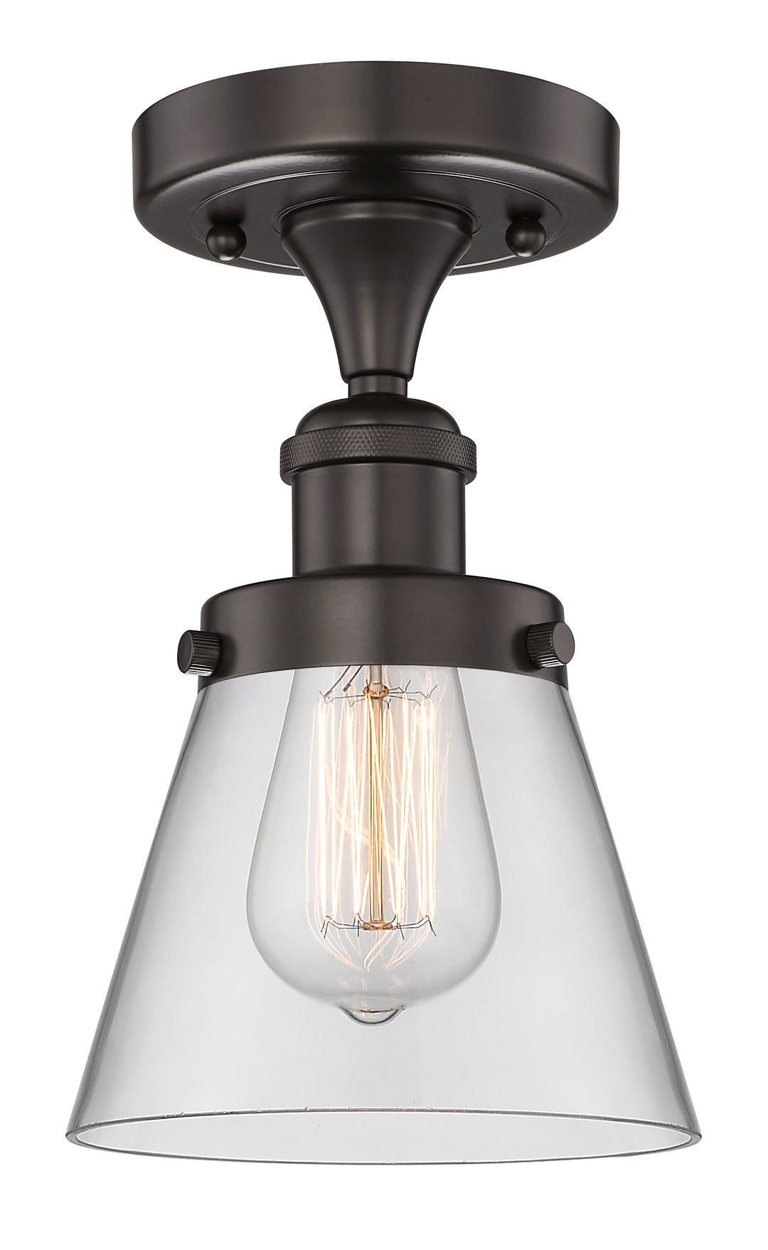 Innovations Lighting Cone 6" Semi-Flush Mount - Oil Rubbed Bronze