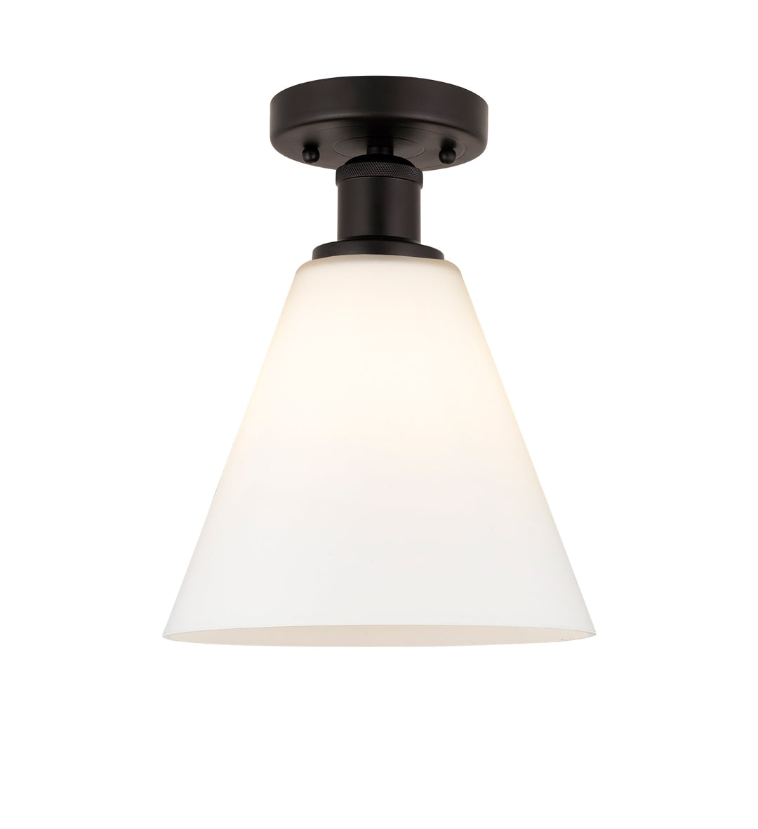 Innovations Lighting Berkshire Glass 8" Semi-Flush Mount - Oil Rubbed Bronze