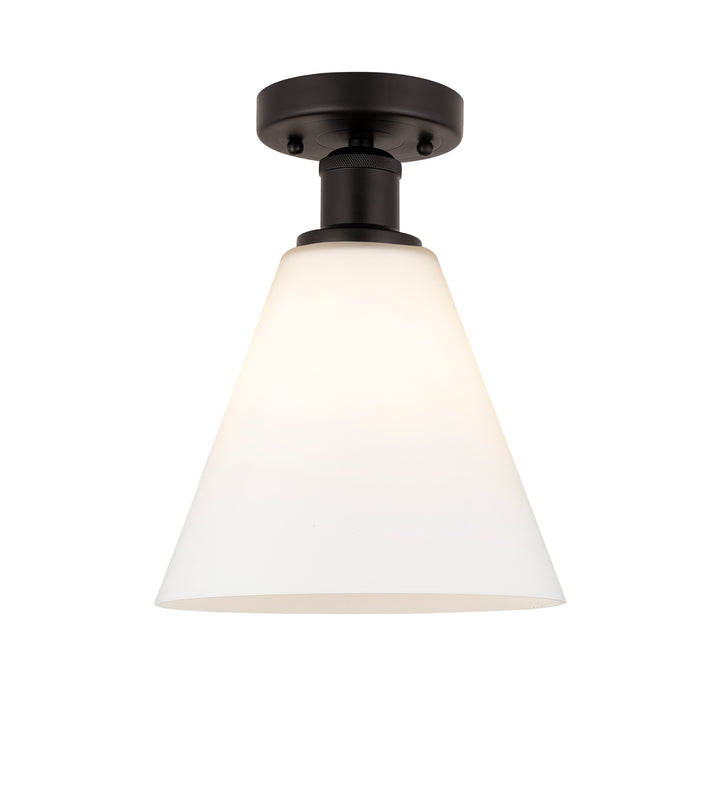 Innovations Lighting Berkshire Glass 8" Semi-Flush Mount - Oil Rubbed Bronze