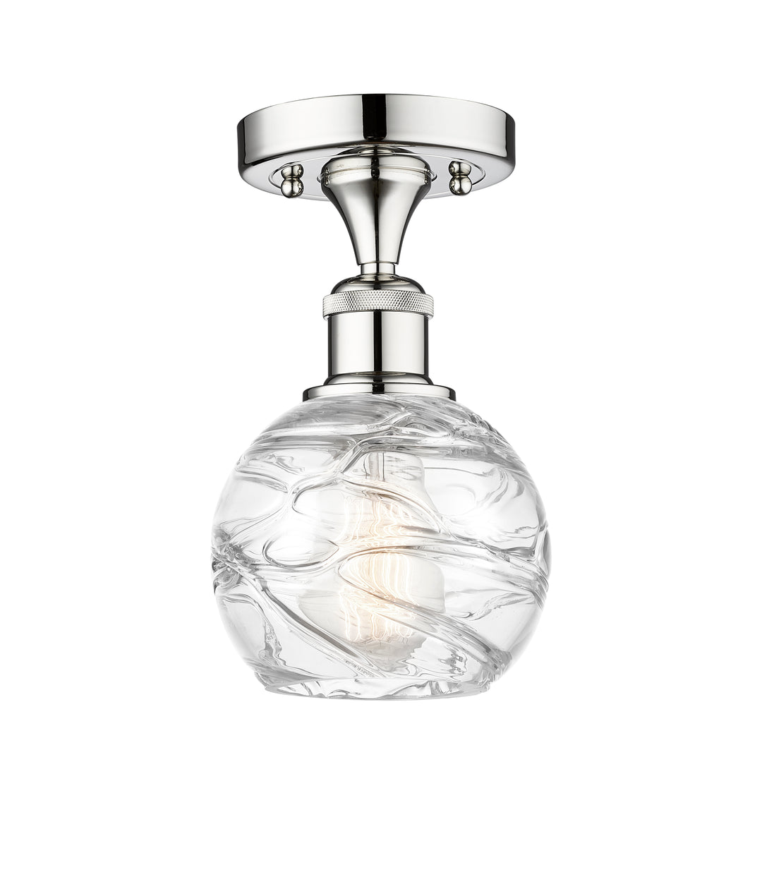 Innovations Lighting Athens Deco Swirl 6" Semi-Flush Mount - Polished Chrome