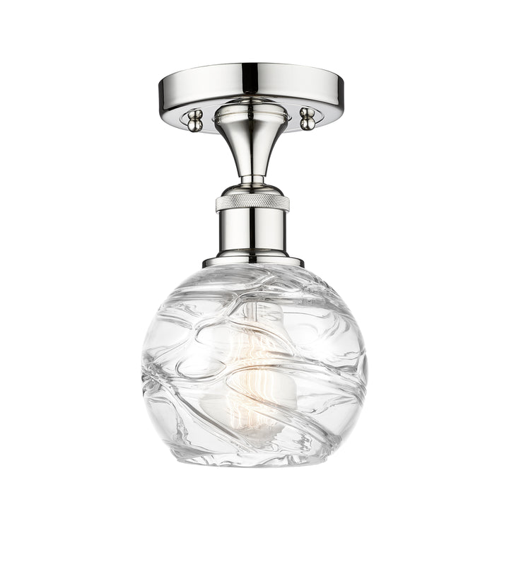 Innovations Lighting Athens Deco Swirl 6" Semi-Flush Mount - Polished Chrome