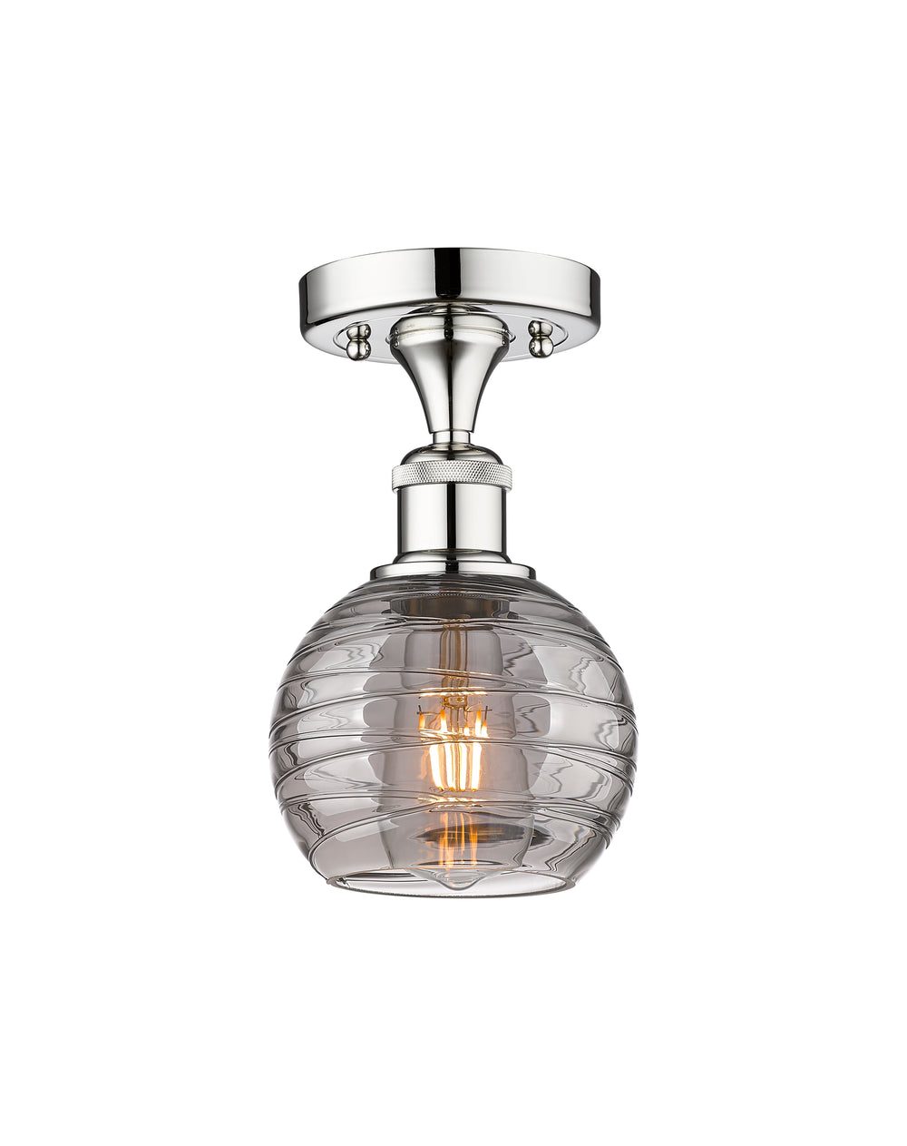 Innovations Lighting Athens Deco Swirl 6" Semi-Flush Mount - Polished Chrome