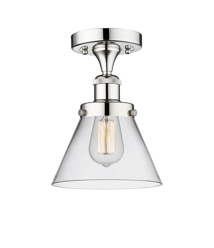 Innovations Lighting Cone 8" Semi-Flush Mount - Polished Chrome