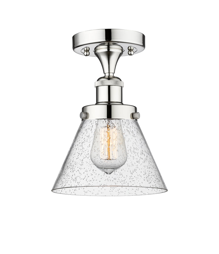 Innovations Lighting Cone 8" Semi-Flush Mount - Polished Chrome