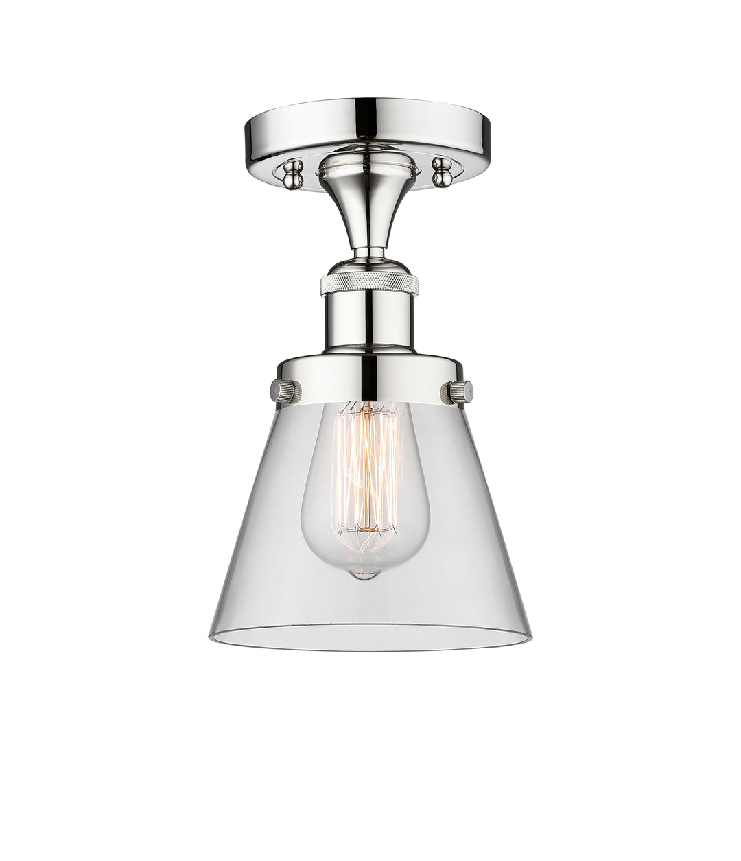 Innovations Lighting Cone 6" Semi-Flush Mount - Polished Chrome