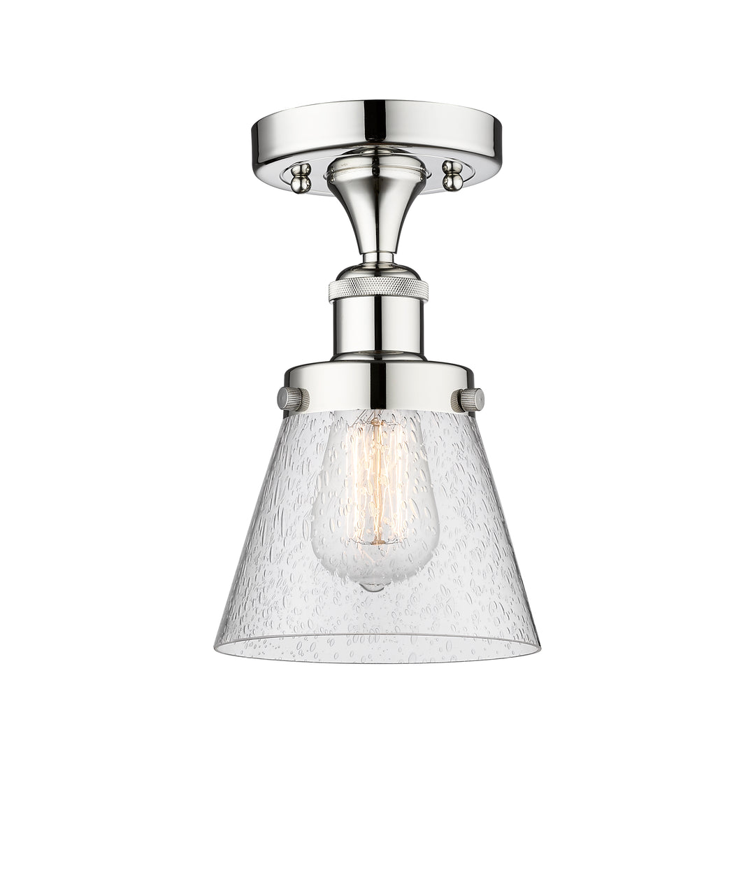 Innovations Lighting Cone 6" Semi-Flush Mount - Polished Chrome