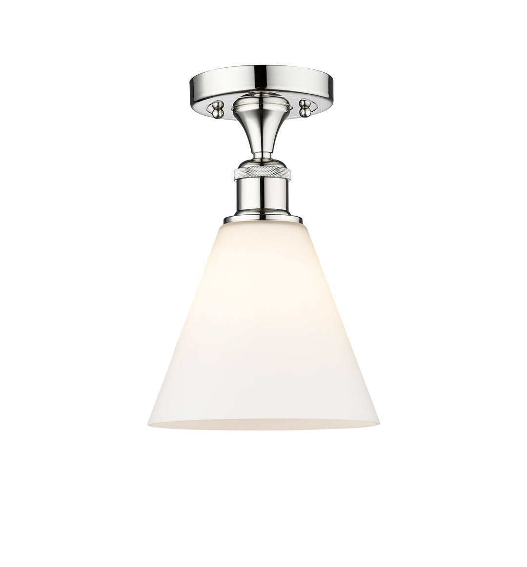 Innovations Lighting Berkshire Glass 8" Semi-Flush Mount - Polished Chrome