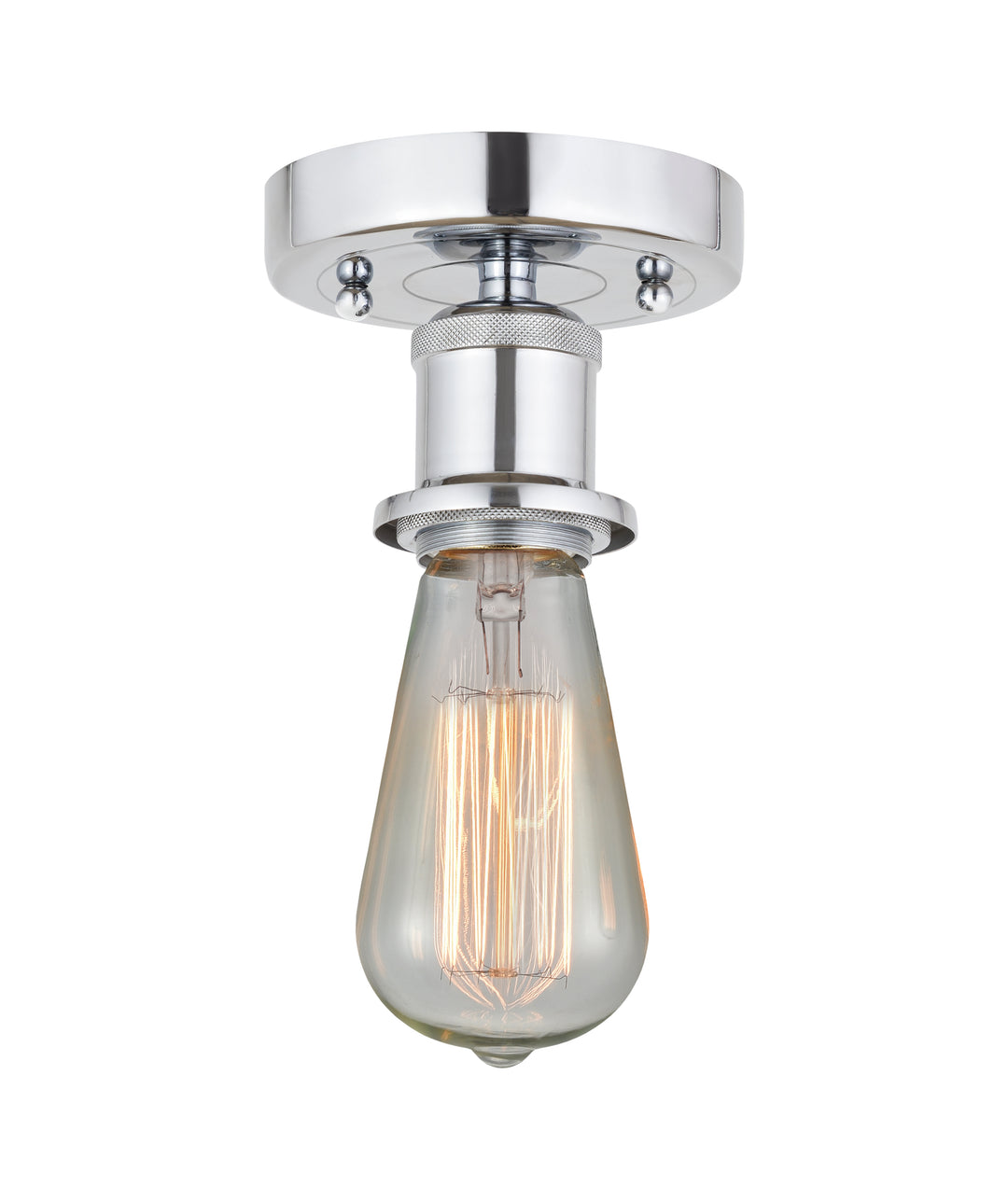 Innovations Lighting Bare Bulb Semi-Flush Mount - Polished Chrome