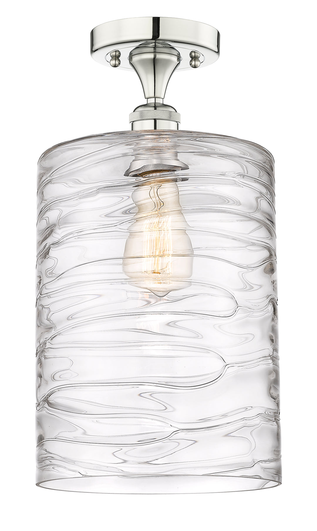 Innovations Lighting Cobbleskill 9" Semi-Flush Mount - Polished Nickel