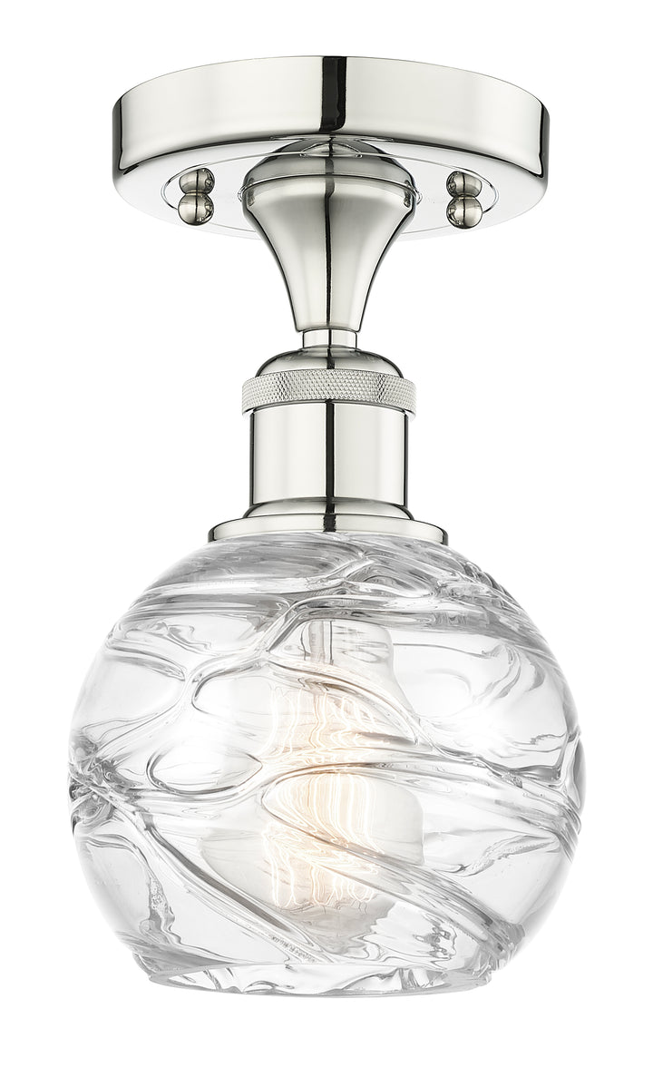 Innovations Lighting Athens Deco Swirl 6" Semi-Flush Mount - Polished Nickel
