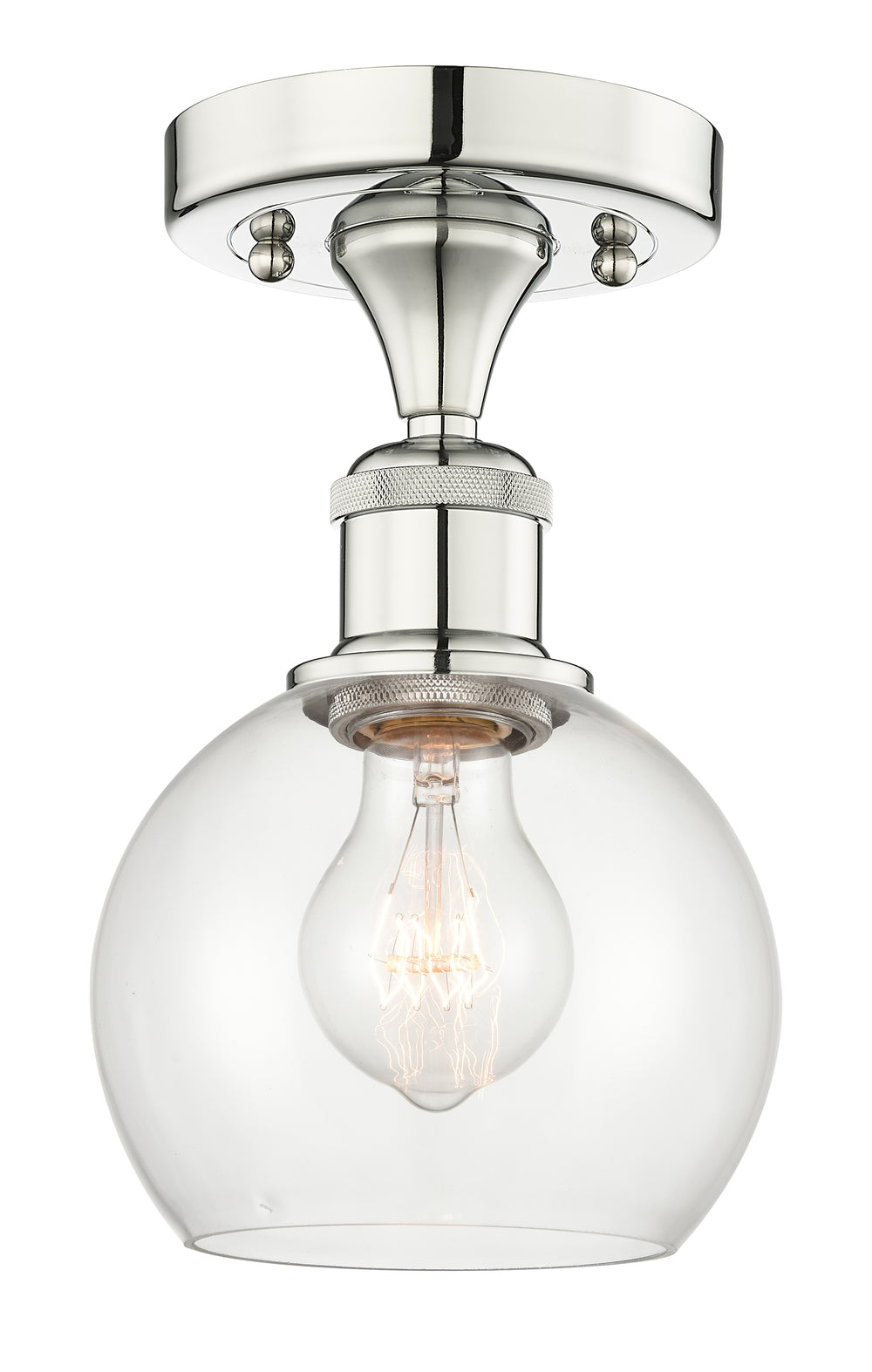 Innovations Lighting Athens 6" Semi-Flush Mount - Polished Nickel